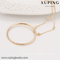 43423 Wholesale high-end lady jewelry simple design hoop pendant necklace